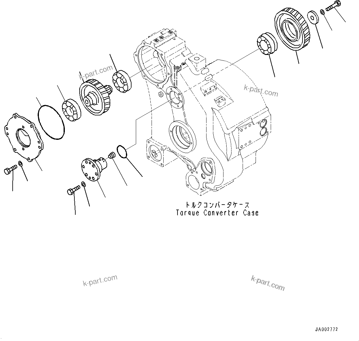 Komatsu parts book diagram for D65PX-16 S/N 80001-UP: КЯЬ ? ДЪІЭ, PTO (КЯЬ ? ГІё  ?М)  ?ЮФ ?(#80001-)