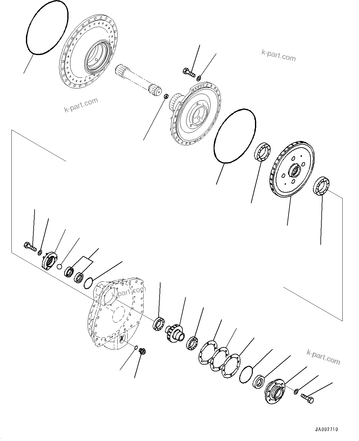 Komatsu parts book diagram for D65PX-16 S/N 80001-UP: М ?ІЕЩ ДЮЧІМЮ, ЛЯЖ ?ЭҐ ?ЮФ ?, ‰E(#80001-)