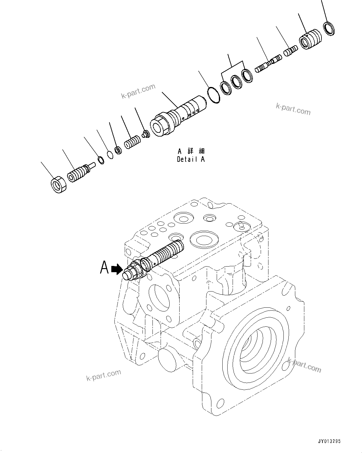 Komatsu parts book diagram for D65PX-16 S/N 80001-UP: –ы€іОЯЭМЯҐУ ?А, HSS ОЯЭМЯ (6/7)(#80001-)
