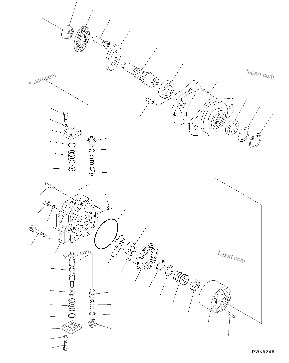 Komatsu parts book diagram for D65PX-16 S/N 80001-UP: –ы€іОЯЭМЯҐУ ?А, HSS У ?А (1/2)(#80001-)