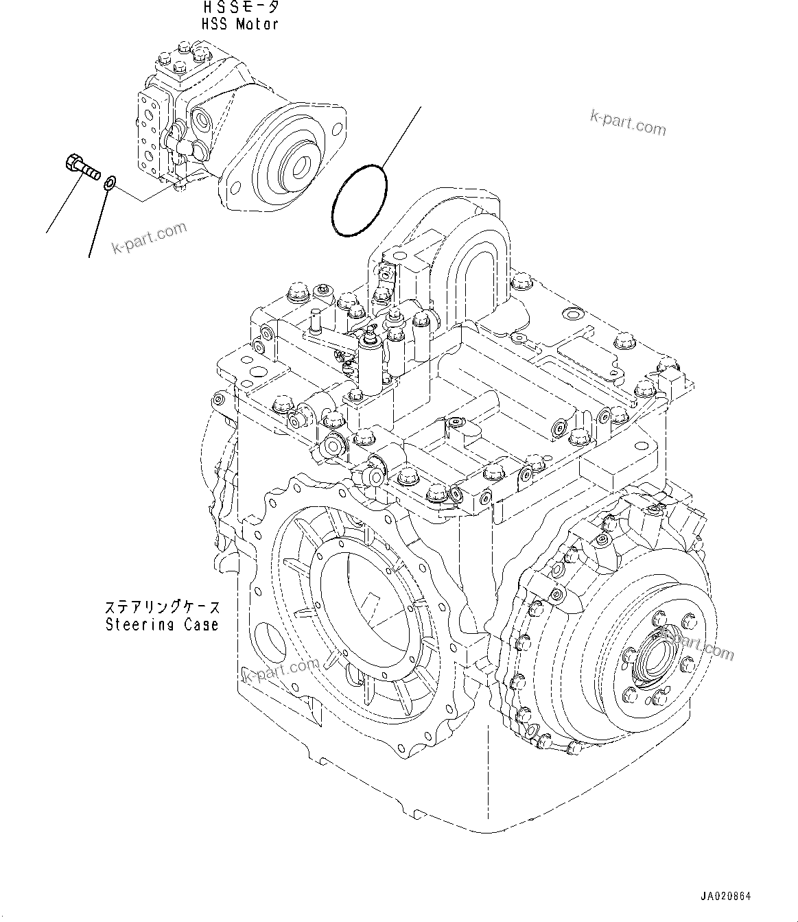 Komatsu parts book diagram for D65PX-16 S/N 80001-UP: –ы€іОЯЭМЯҐУ ?А, У ?А Ћж•T‚Ї(#80001-)