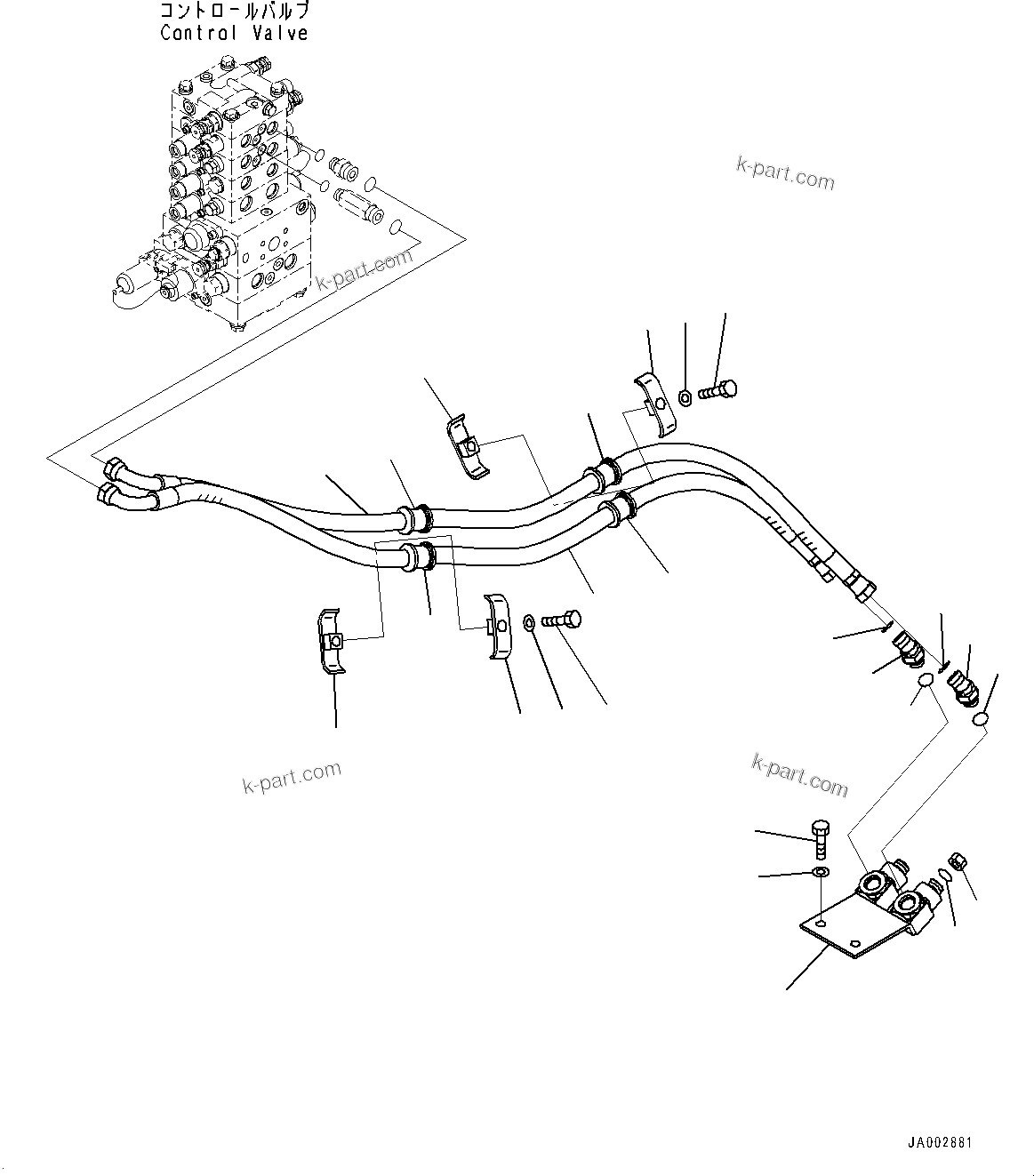 Komatsu parts book diagram for D65PX-16 S/N 80001-UP: ШФ ? –ы€і ”ZЉЗ, (#80001-)