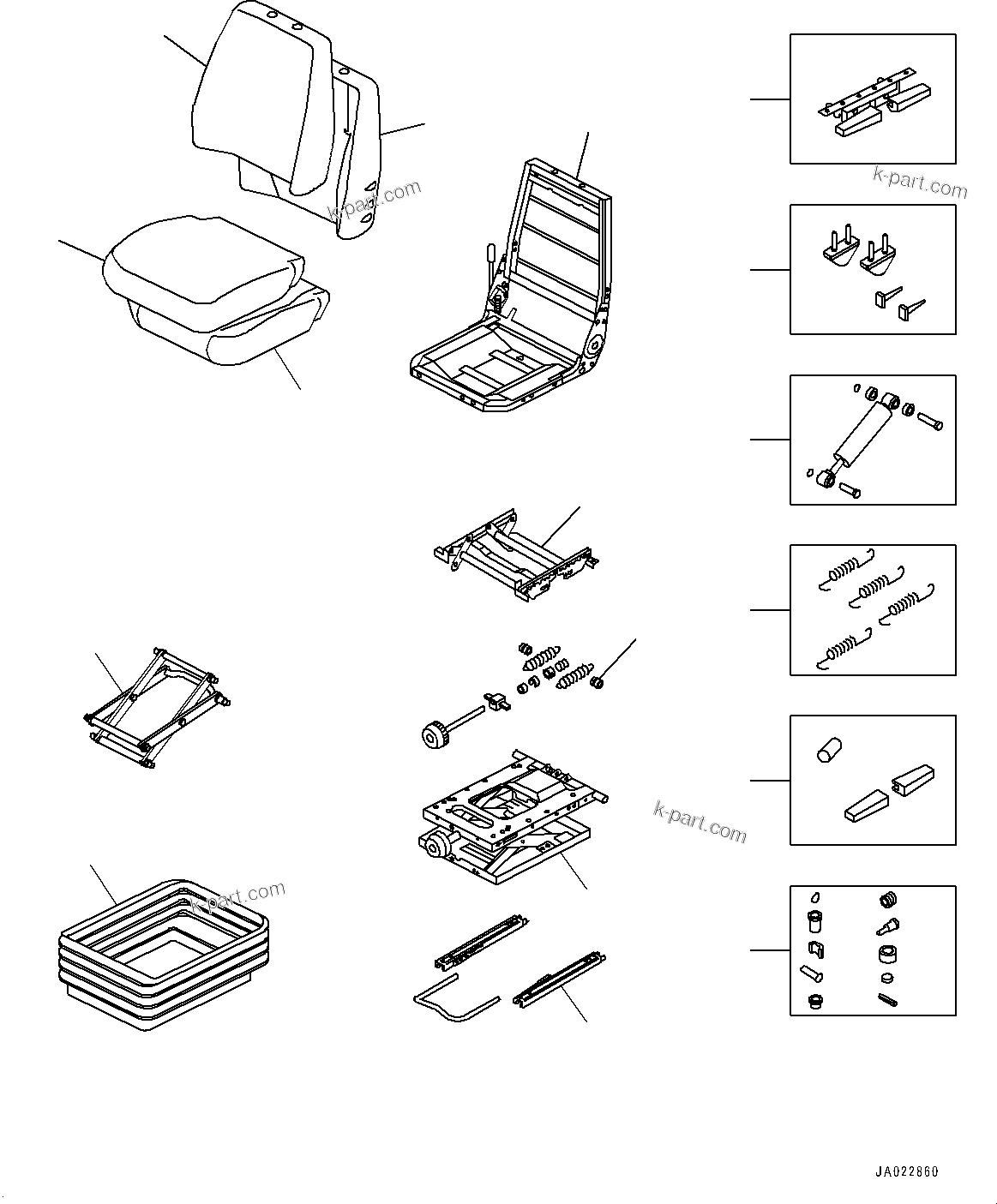 Komatsu parts book diagram for D65PX-16 S/N 80001-UP: ?НЯЪ ?А ј ?Д, Ќ\ђ ?•”•I ( ?ЅНЯЭј ?Э АІМЯ, •Zђ ?, ШёЧІЖЭёЮ)(#80001-)