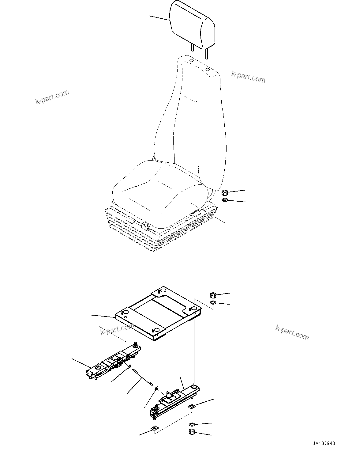 Komatsu parts book diagram for D65PX-16 S/N 80001-UP: ?НЯЪ ?А ј ?Д,  ?јЮ ?ЅА ( ?ЅНЯЭј ?Э АІМЯ, А ?Э АІМЯ, ШёЧІЖЭёЮ, КІКЮЇё АІМЯ, НЇДЮЪЅД)(#80001-)