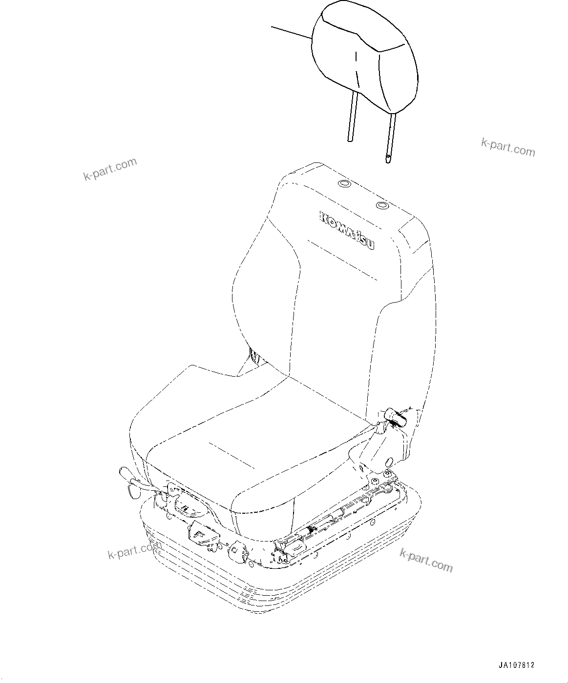 Komatsu parts book diagram for D65PX-16 S/N 80001-UP: ?НЯЪ ?А ј ?Д, НЇДЮЪЅД (•Zђ ?, CVGS)(#80001-)