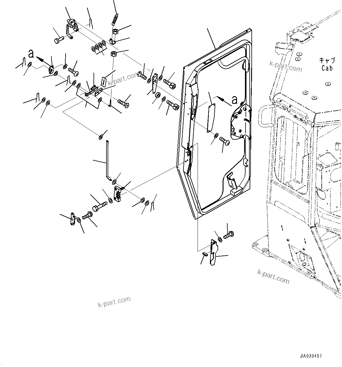 Komatsu parts book diagram for D65PX-16 S/N 80001-UP: ROPS  ? ?МЮ, ДЮ ?ҐЧЇБ, ‰E(#82998-)