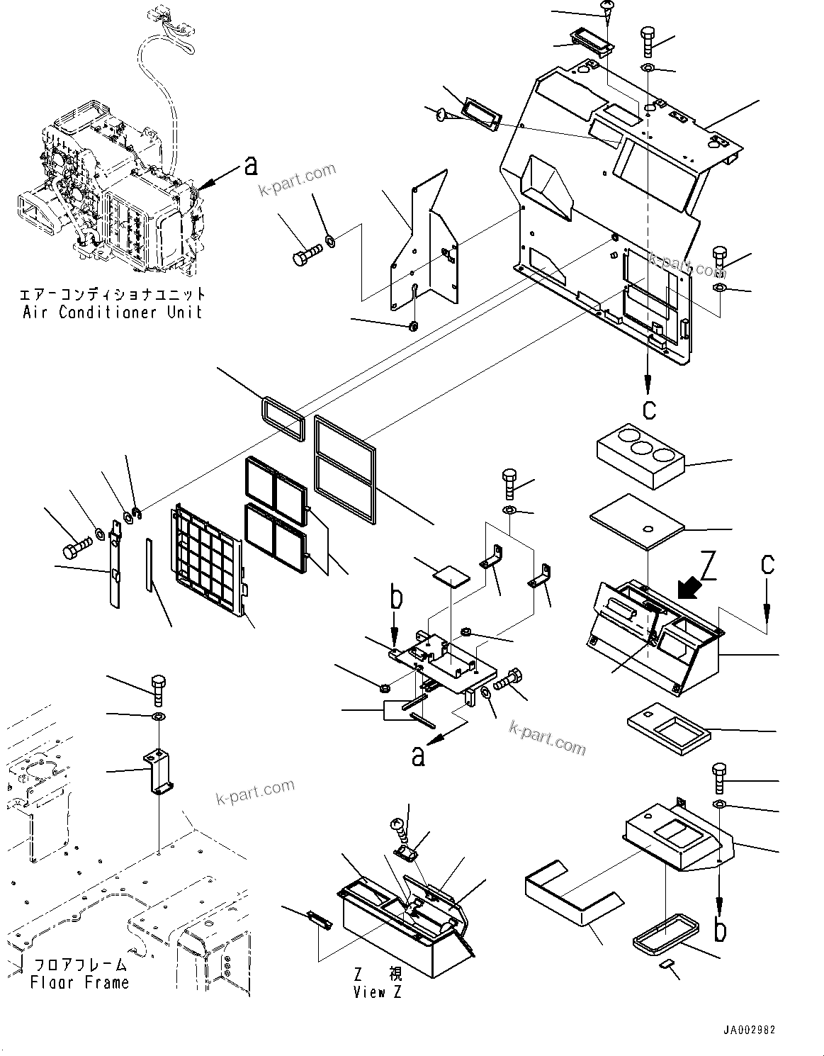 Komatsu parts book diagram for D65PX-16 S/N 80001-UP: ROPS  ? ?МЮ, ґ ?єЭ АЮёД, Њг‘ ?(#80001-)