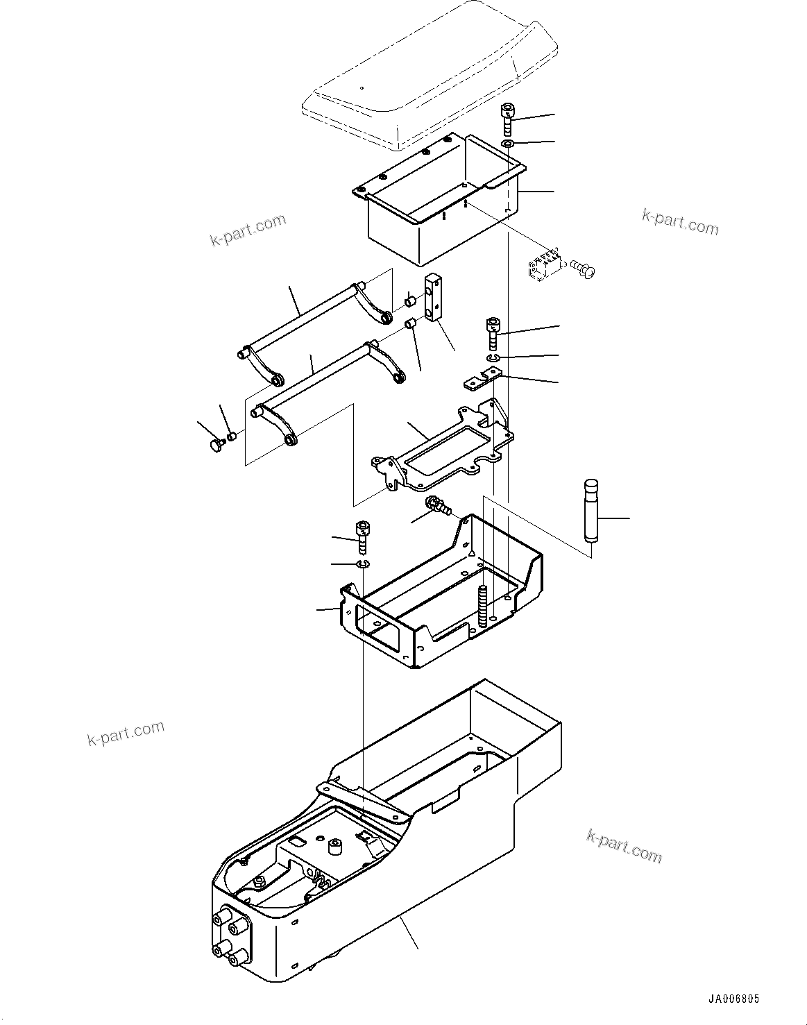 Komatsu parts book diagram for D65PX-16 S/N 80001-UP: ROPS  ? ?МЮ, єЭї ?Щ ОЮЇёЅ(#80001-83112)