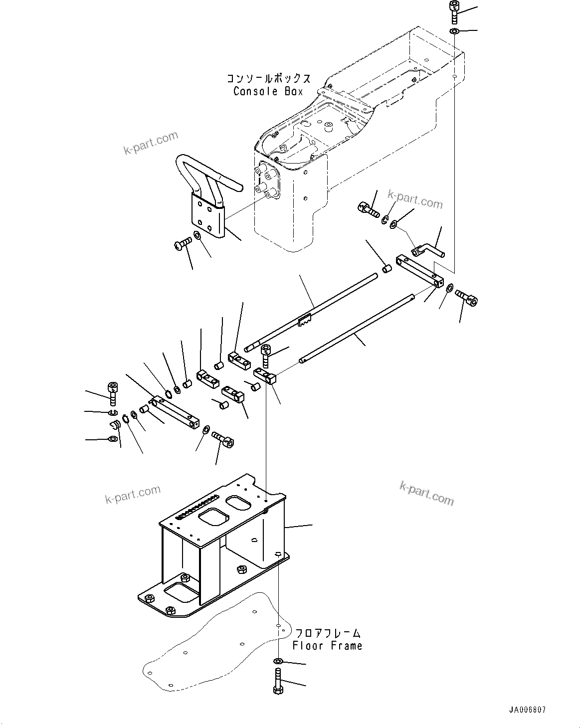 Komatsu parts book diagram for D65PX-16 S/N 80001-UP: ROPS  ? ?МЮ, єЭї ?Щ ЅЧІАЮ(#80001-83112)