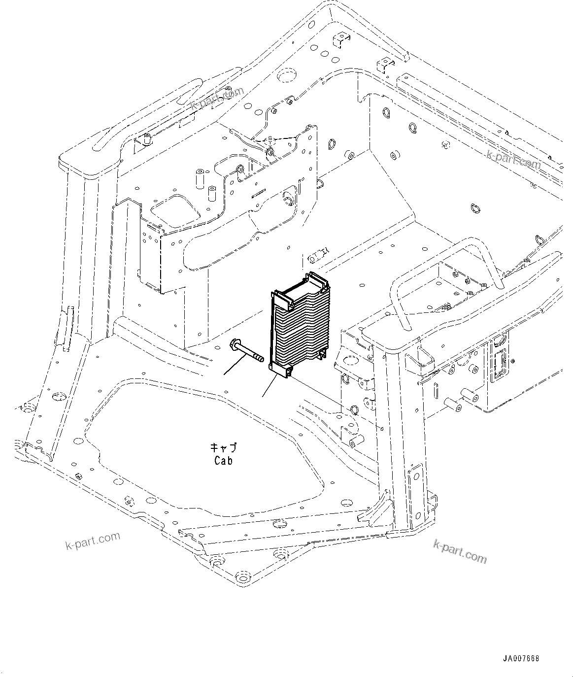 Komatsu parts book diagram for D65PX-16 S/N 80001-UP: ROPS  ? ?МЮ, єЭДЫ ?Ч(#80001-)