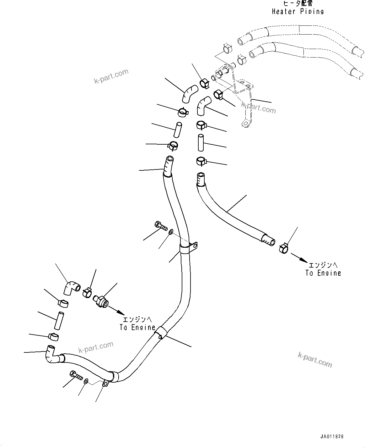 Komatsu parts book diagram for D65PX-16 S/N 80001-UP: ґ ?єЭ ХЖЇД, Л ?А ХЖЇД Ћж•T‚Ї(#80001-80949)