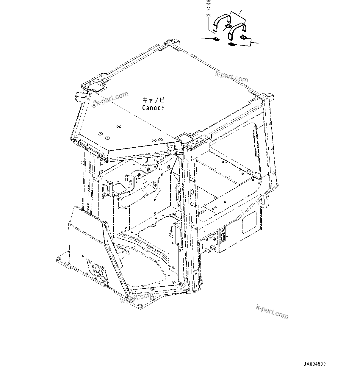 Komatsu parts book diagram for D65PX-16 S/N 80001-UP: ЧЭБ ОЮЇёЅ ОЩАЮ, (#80054-)