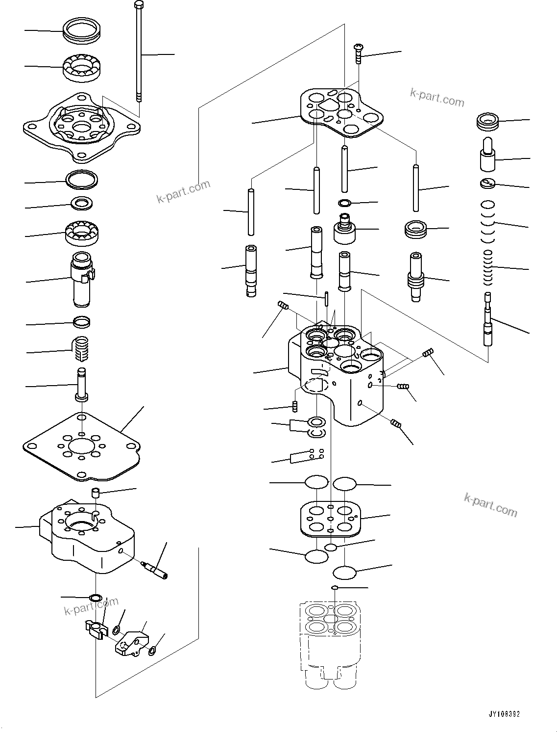 Komatsu parts book diagram for D65PX-16 S/N 80001-UP: ДЮ ? ?Ю єЭДЫ ?Щ, КЯЇД—P PPC КЮЩМЮ (2/2)(#80001-)