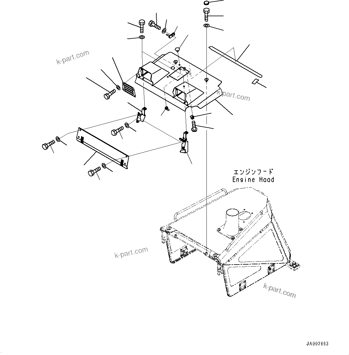 Komatsu parts book diagram for D65PX-16 S/N 80001-UP: МЫЭД  ?Ю ?ДЮ ёЮЩ ?МЯ, ЧјЮґ ?А  ?КЮ ?(#80001-81618)