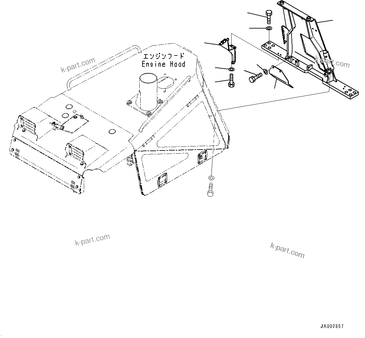 Komatsu parts book diagram for D65PX-16 S/N 80001-UP: МЫЭД  ?Ю ?ДЮ ёЮЩ ?МЯ, М ?ДЮ  ?ОЯ ?Д, Њг•ы(#80001-)