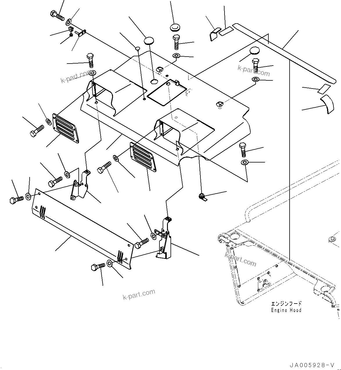 Komatsu parts book diagram for D65PX-16 S/N 80001-UP: МЫЭД  ?Ю ?ДЮ ёЮЩ ?МЯ, ЧјЮґ ?А  ?КЮ ? (ЋY”PЋD—L —P)(#80001-81618)