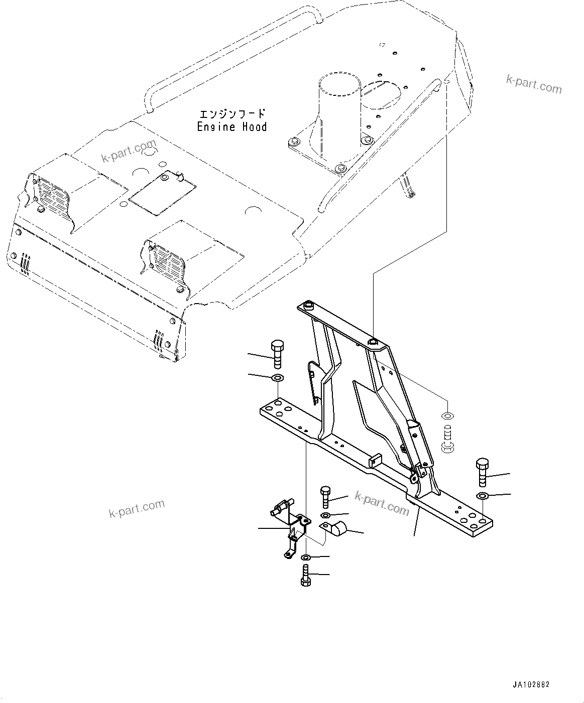 Komatsu parts book diagram for D65PX-16 S/N 80001-UP: МЫЭД  ?Ю ?ДЮ ёЮЩ ?МЯ, М ?ДЮ  ?ОЯ ?Д, Њг•ы (ЋY”PЋD—L —P)(#80001-)