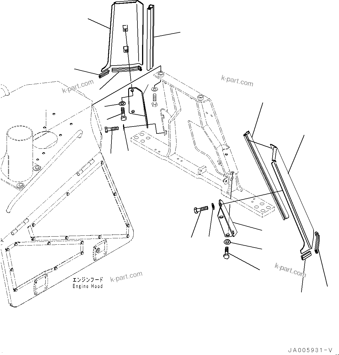 Komatsu parts book diagram for D65PX-16 S/N 80001-UP: МЫЭД  ?Ю ?ДЮ ёЮЩ ?МЯ, М ?ДЮ  ?ОЯ ?Д Њг•ы  ?ІДЮ  ?КЮ ? (ЋY”PЋD—L —P)(#80001-)