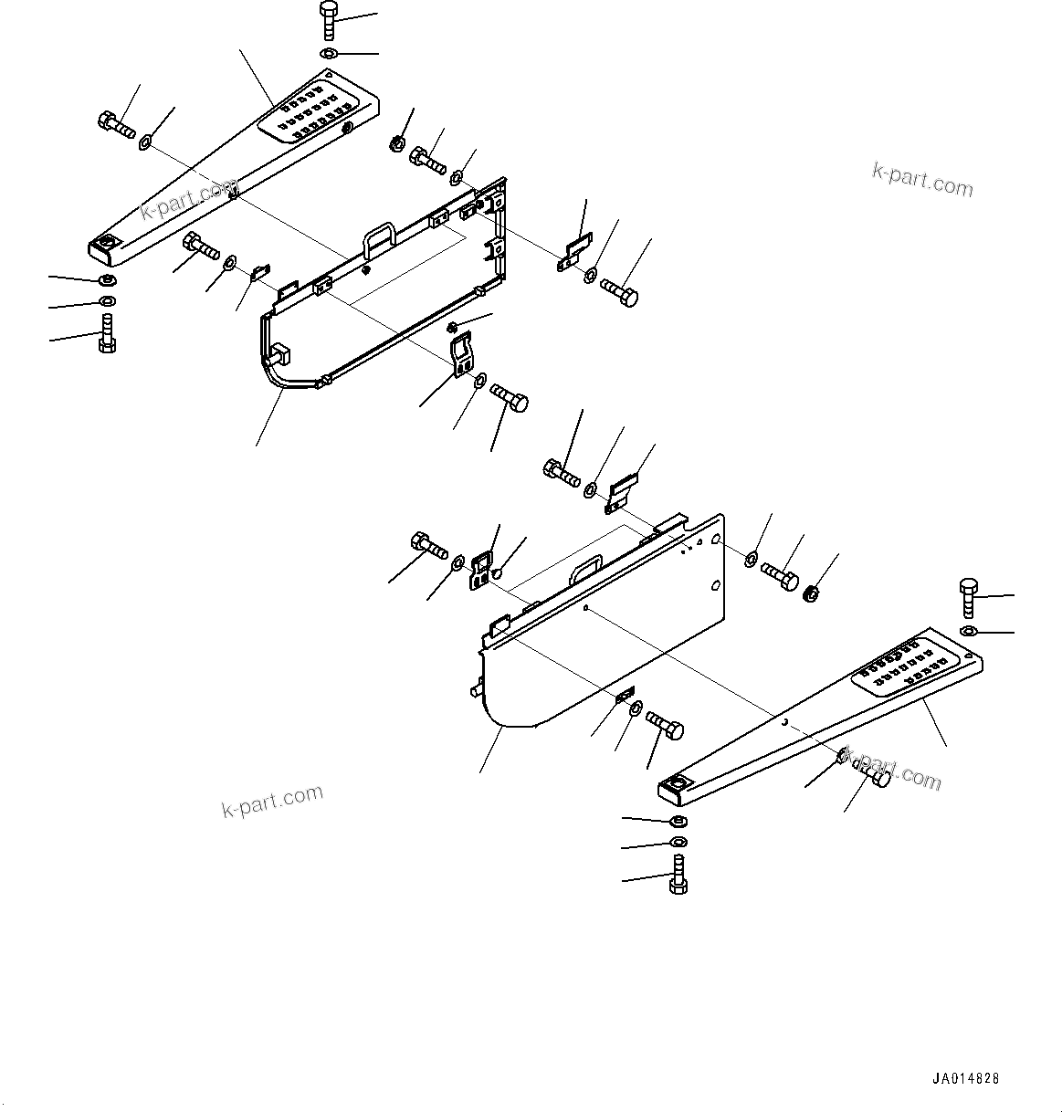 Komatsu parts book diagram for D65PX-16 S/N 80001-UP: ґЭјЮЭ  ?ІДЮ  ?КЮ ?, (ЋY”PЋD—L —P)(#80001-)