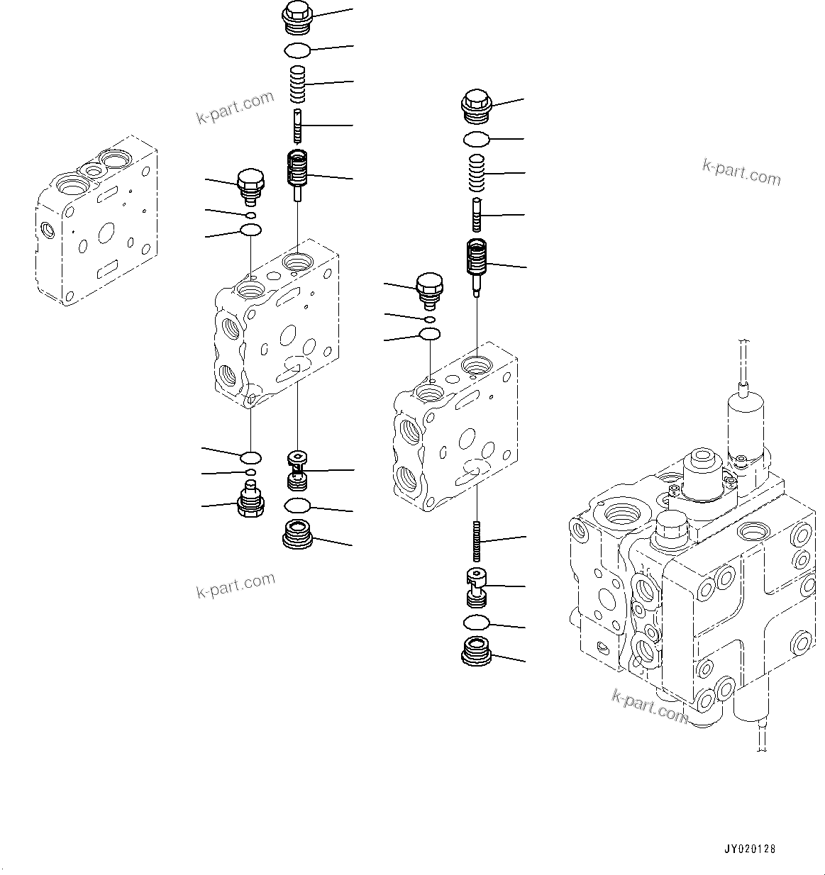 Komatsu parts book diagram for D65PX-16 S/N 80001-UP: МЄЭАЮ ёЮЩ ?МЯ, єЭДЫ ?Щ КЮЩМЮ, 3 КЮЩМЮ (3/10)(#80001-)