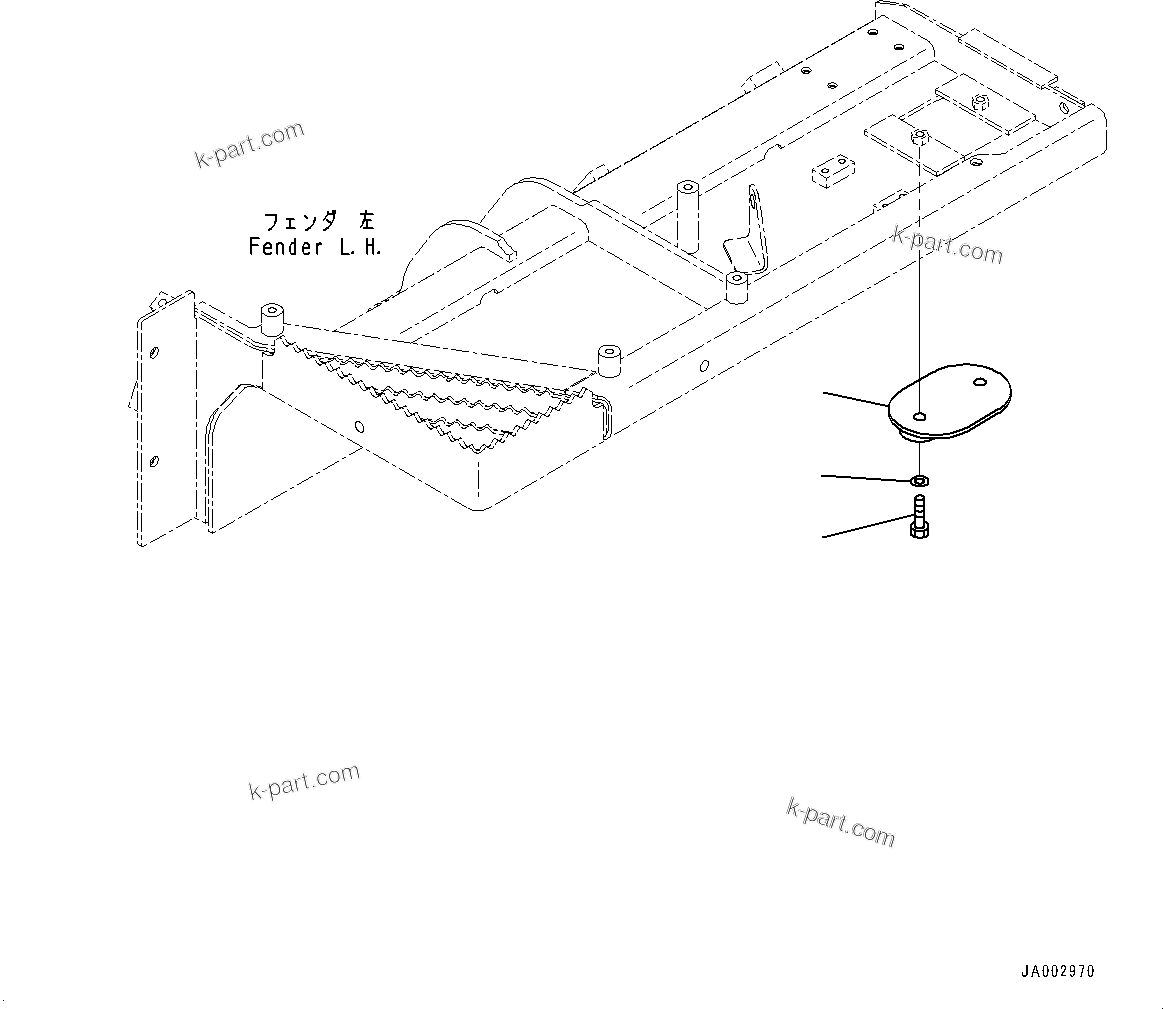 Komatsu parts book diagram for D65PX-16 S/N 80001-UP: МЄЭАЮ ёЮЩ ?МЯ,  ?ЭАЮ  ?КЮ ?(#80001-)