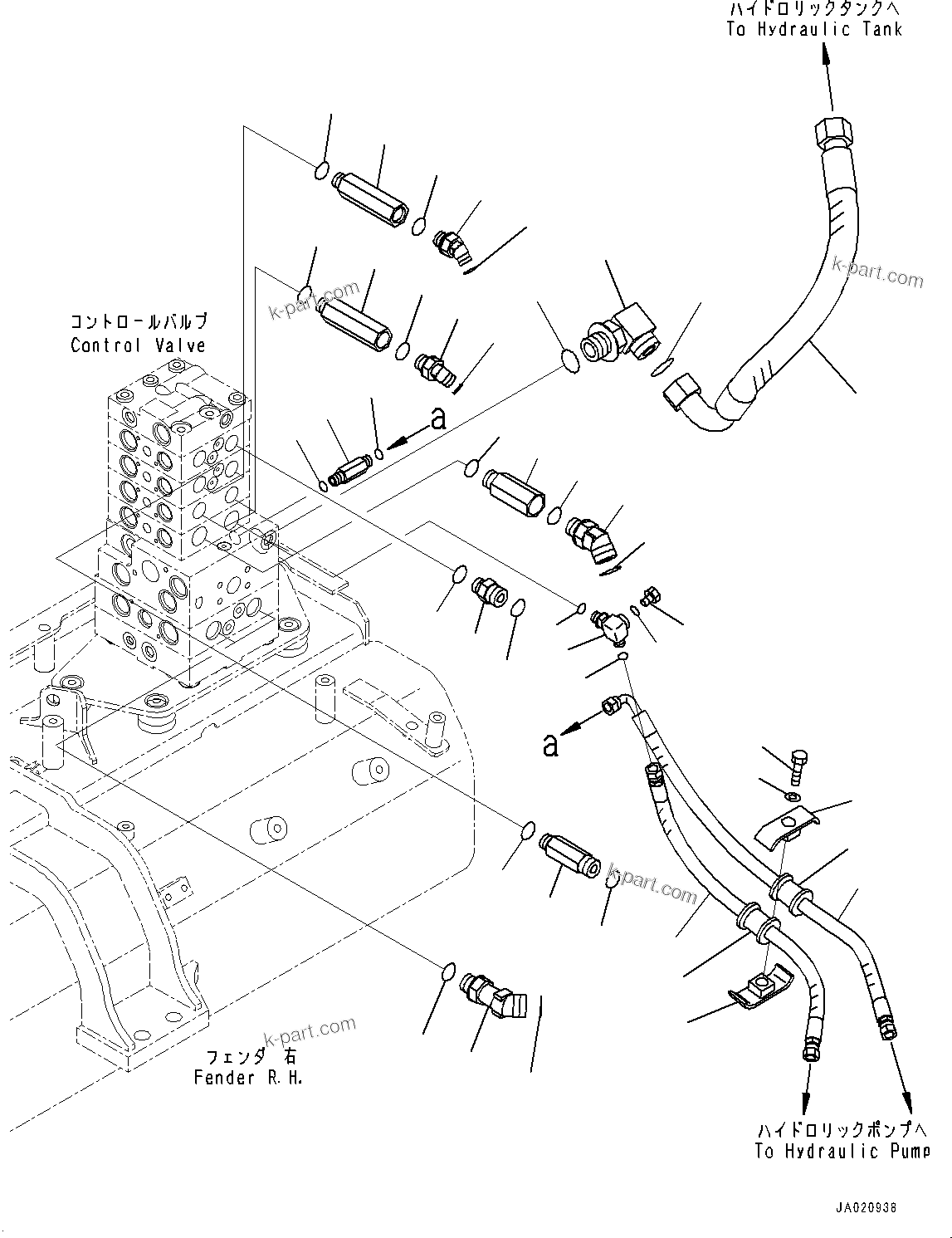 Komatsu parts book diagram for D65PX-16 S/N 80001-UP: МЄЭАЮ ёЮЩ ?МЯ, –ы€і”ZЉЗ (КЯЬ ?  ?ЭёЮЩ КЯЬ ? БЩД ДЮ ? ?Ю, ІЭ ?ІДЮ МЪ ?С, Њг•ы 1  ?АЇБТЭД •T)(#80001-)