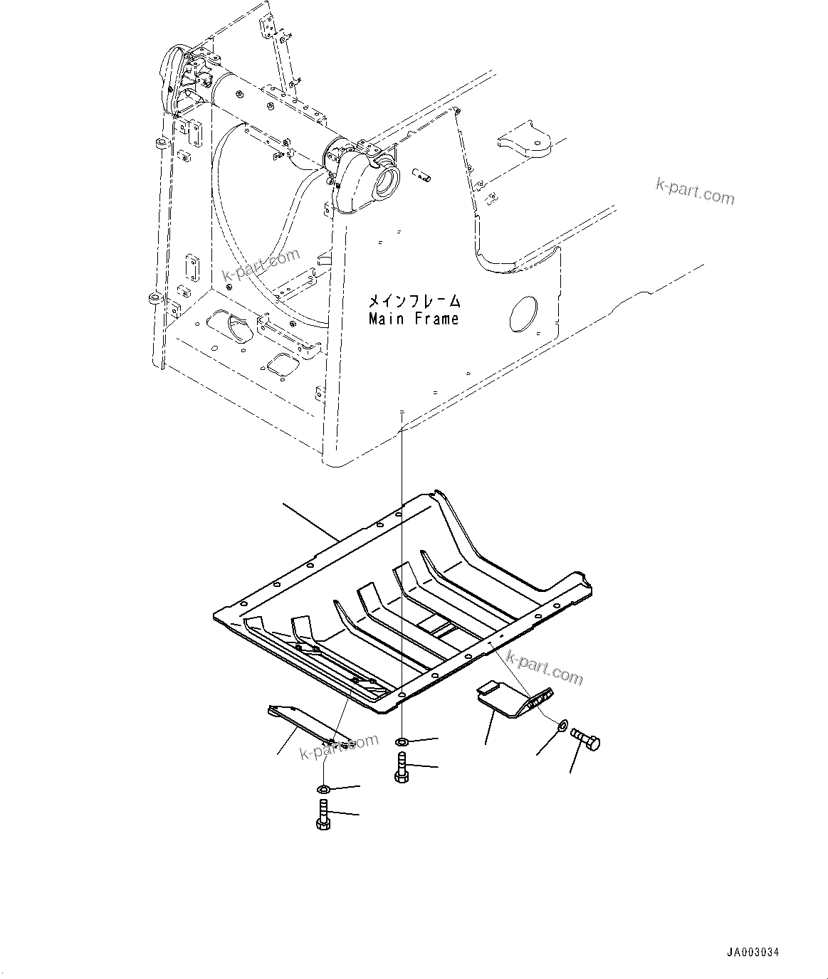 Komatsu parts book diagram for D65PX-16 S/N 80001-UP: ?ЭАЮ  ?Ю ?ДЮ, (‹ ?‰ ?Њ^)(#80001-)