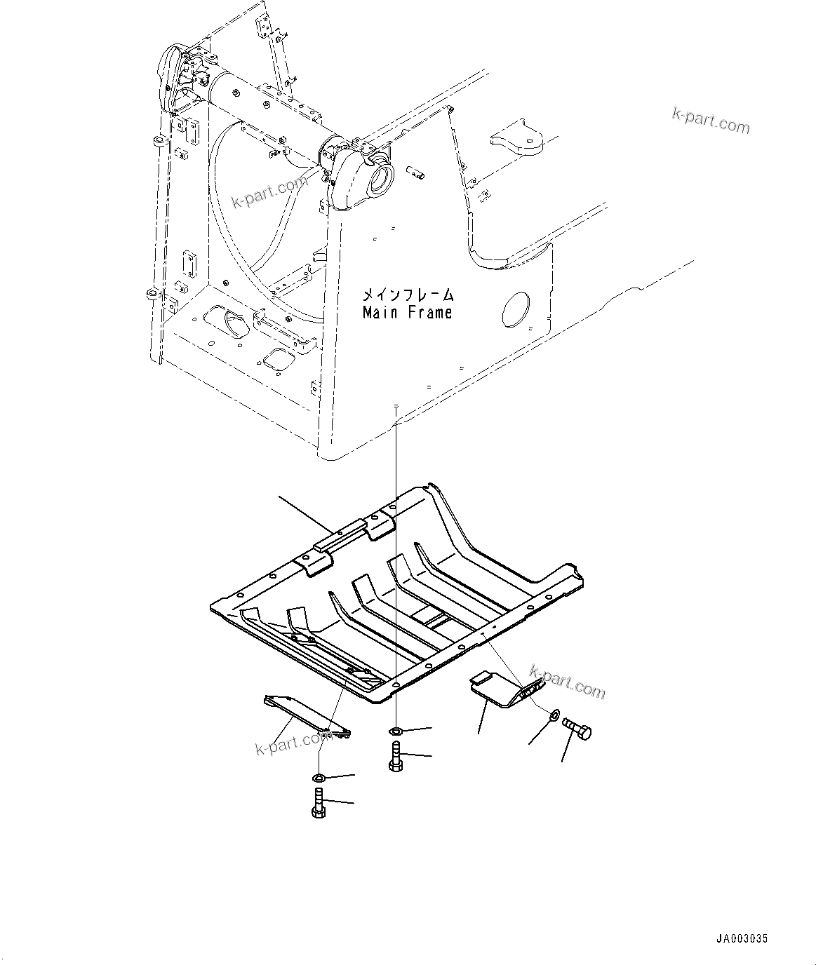 Komatsu parts book diagram for D65PX-16 S/N 80001-UP: ?ЭАЮ  ?Ю ?ДЮ, (ЛЭјЮЋ ?)(#80001-)