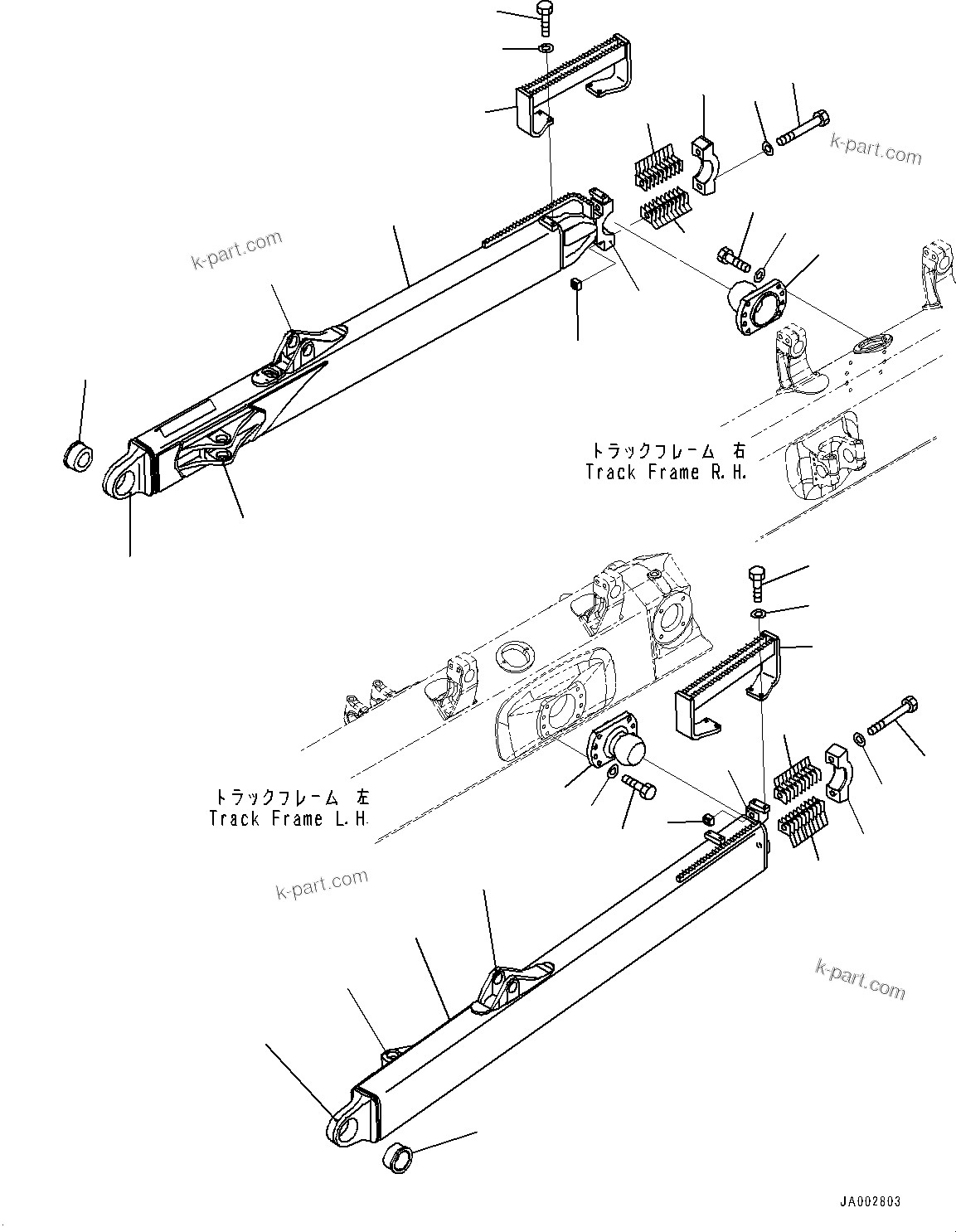 Komatsu parts book diagram for D65PX-16 S/N 80001-UP: ДЮ ? ?Ю МЪ ?С, (#80001-)