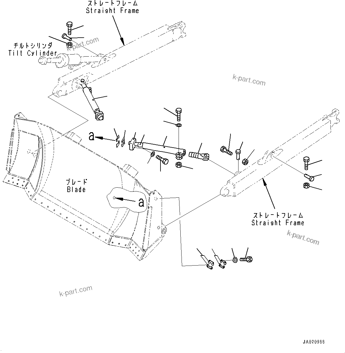 Komatsu parts book diagram for D65PX-16 S/N 80001-UP: ДЮ ? ?Ю  ? ?СҐМЮЪ ?Ѕ, (КЯЬ ? БЩД ЛЯЇБ ДЮ ? ?Ю •T)(#80001-)