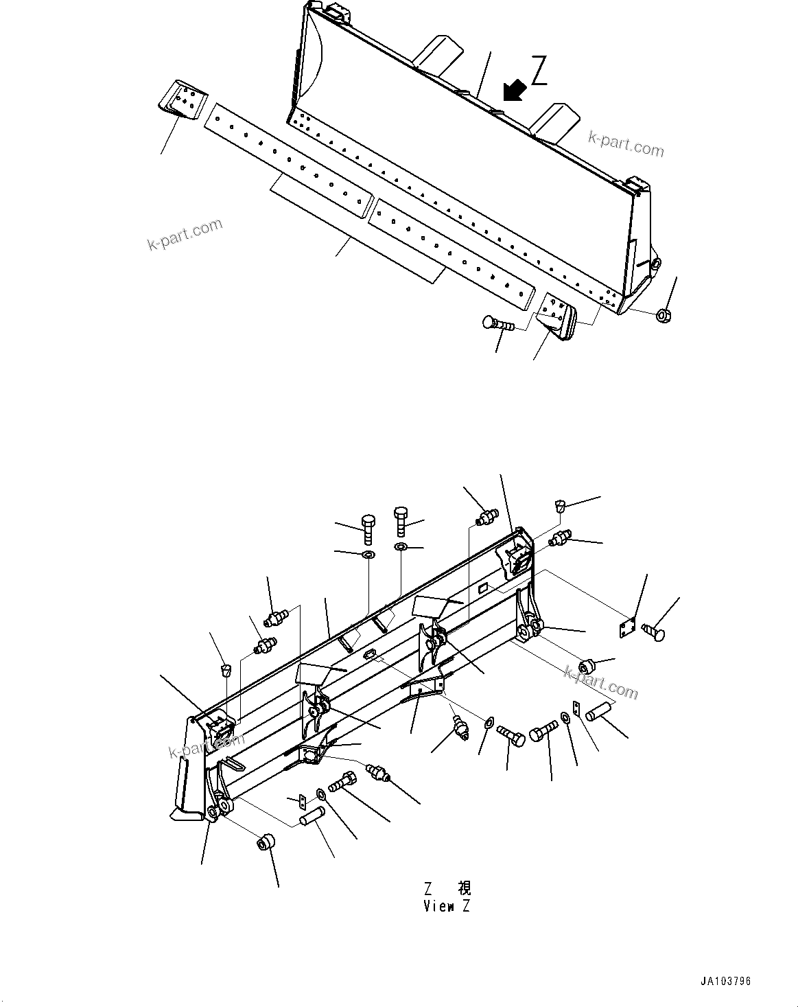 Komatsu parts book diagram for D65PX-16 S/N 80001-UP: ДЮ ? ?Ю МЮЪ ?ДЮ, (ЅДЪ ?Д БЩД ДЮ ? ?Ю ‚Ь‚Ѕ‚Н КЯЬ ?  ?ЭёЮЩ КЯЬ ? БЩД ЛЯЇБ ДЮ ? ?Ю •T)(#80001-)