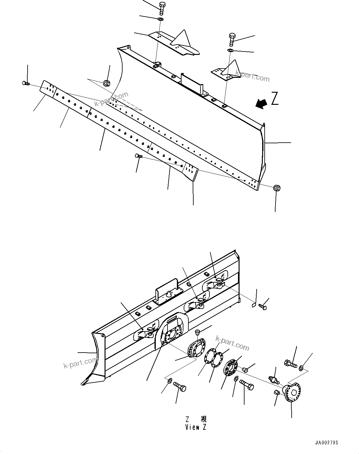 Komatsu parts book diagram for D65PX-16 S/N 80001-UP: ДЮ ? ?Ю МЮЪ ?ДЮ, (КЯЬ ?  ?ЭёЮЩ КЯЬ ? БЩД ДЮ ? ?Ю, ІЭ ?ІДЮ МЪ ?С •T)(#80001-81359)