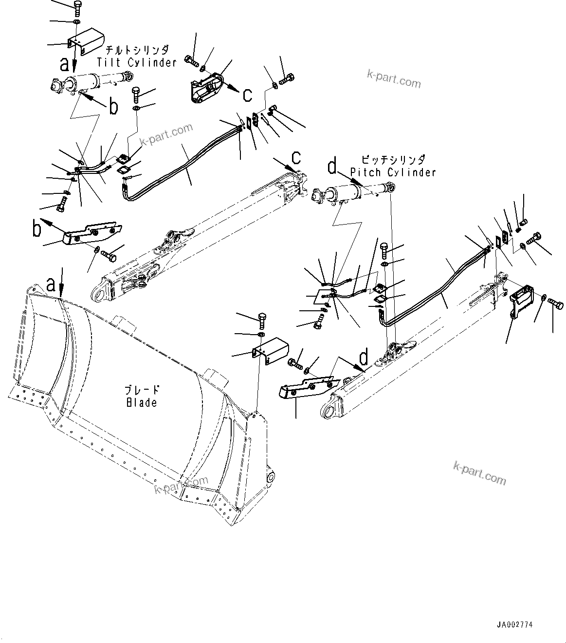 Komatsu parts book diagram for D65PX-16 S/N 80001-UP: ДЮ ? ?Ю МЮЪ ?ДЮ БЩД јШЭАЮ ”ZЉЗ, (КЯЬ ? БЩД ЛЯЇБ ДЮ ? ?Ю •T)(#80001-81990)