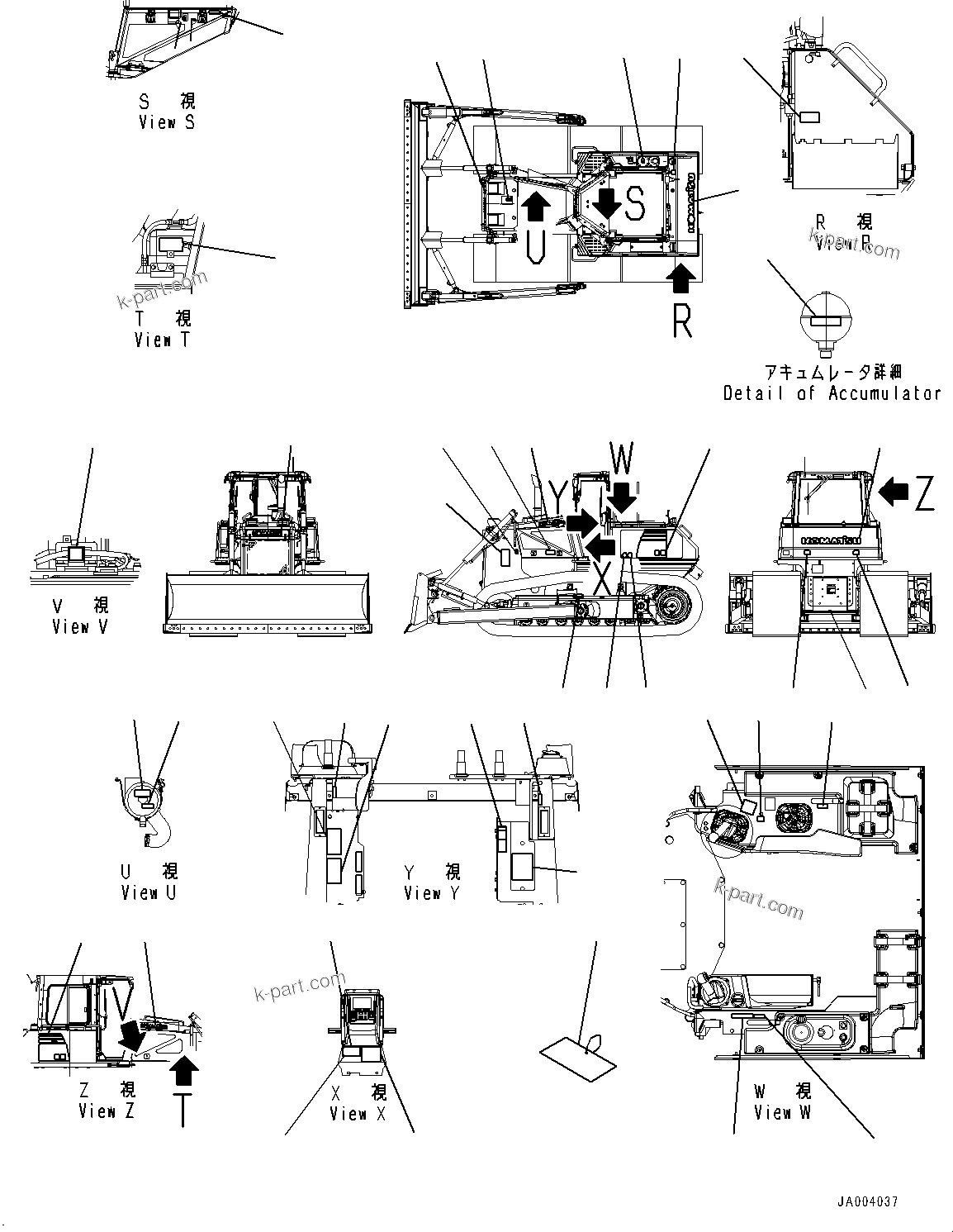 Komatsu parts book diagram for D65PX-16 S/N 80001-UP: П ?ёҐМЯЪ ?Д, (#80005-)
