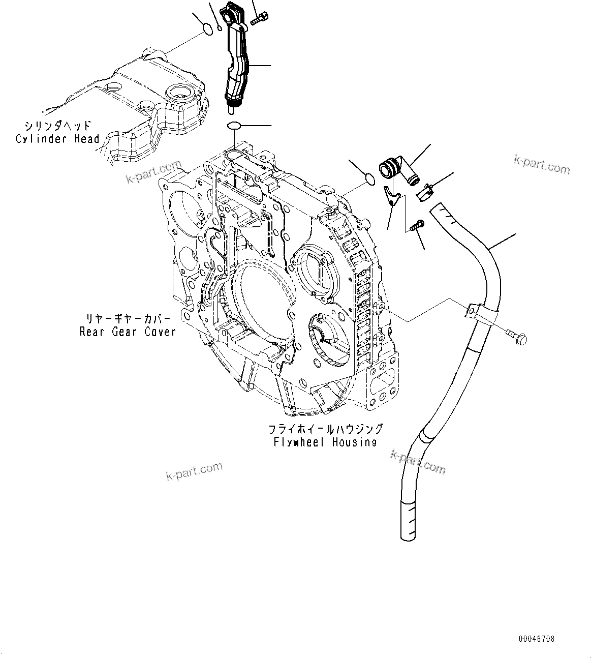 Komatsu parts book diagram for SAA6D107E-1J S/N 26534228-UP (For WA320-6/WA320PZ-6): BREATHER (#26534228-)