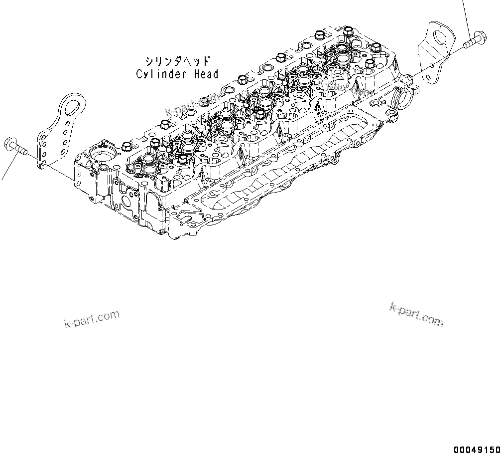 Komatsu parts book diagram for SAA6D107E-1J S/N 26534228-UP (For WA320-6/WA320PZ-6): LIFTING ARRANGEMENT BOLT (#26534228-)