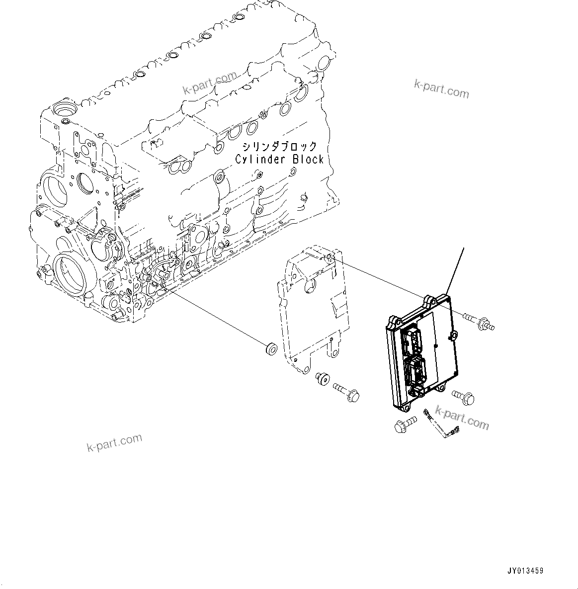 Komatsu parts book diagram for SAA6D107E-1J S/N 26534228-UP (For WA320-6/WA320PZ-6): FUEL INJECTION CONTROLLER (#26534228-)
