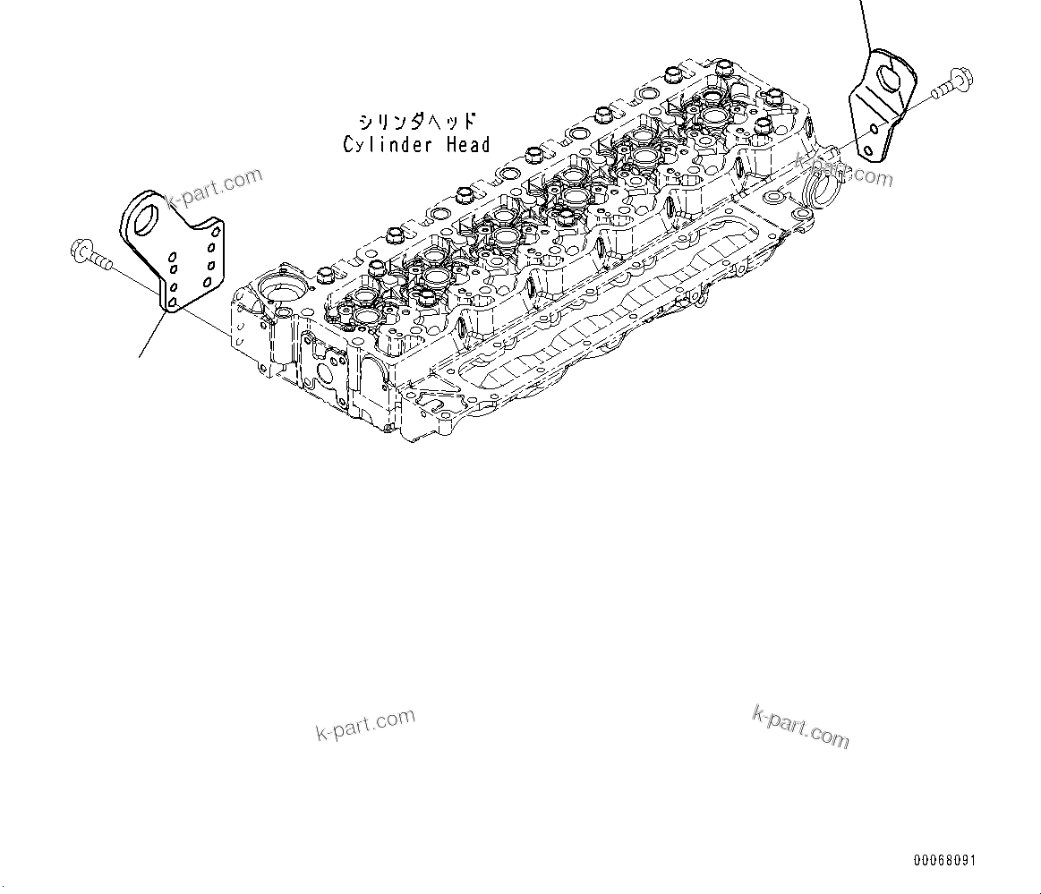 Komatsu parts book diagram for SAA6D107E-1CC S/N 26540705-UP (For GD655-5/GD675-5): LIFTING ARRANGEMENT (#26540705-)