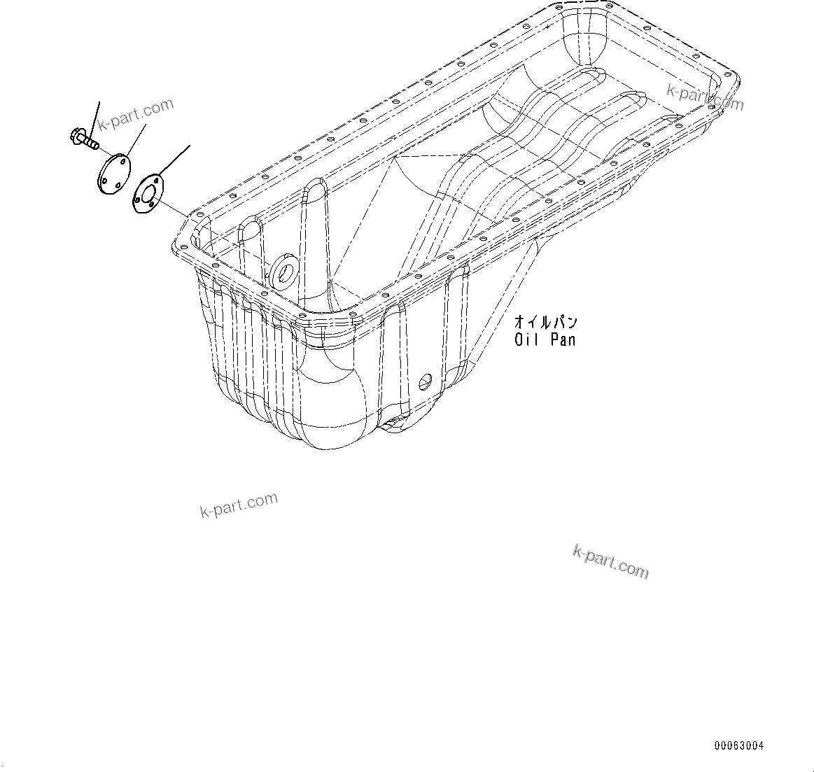 Komatsu parts book diagram for SAA6D107E-1CC S/N 26540705-UP (For GD655-5/GD675-5): ENGINE OIL LEVEL SENSOR (#26540705-)