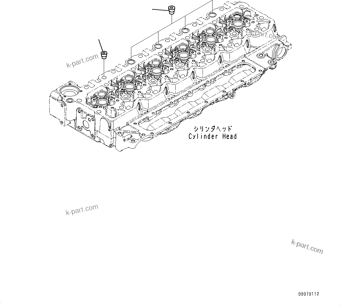 Komatsu parts book diagram for SAA6D107E-1CC S/N 26540705-UP (For GD655-5/GD675-5): CABIN HEATER PLUG, PLUG (#26540705-)