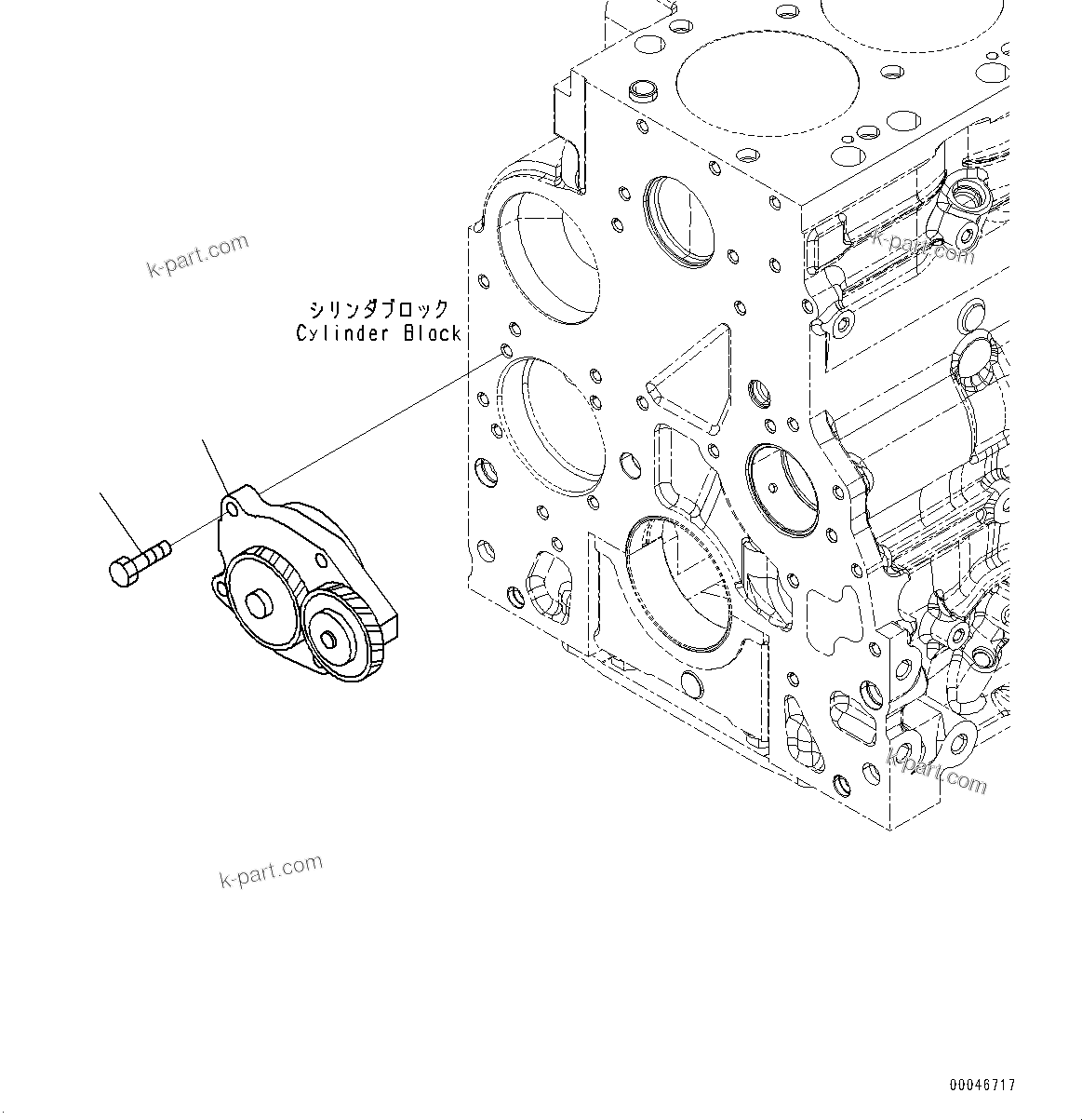 Komatsu parts book diagram for SAA6D107E-1D S/N 26537463-UP (For WA380-6): ENGINE OIL PUMP (#26537463-)