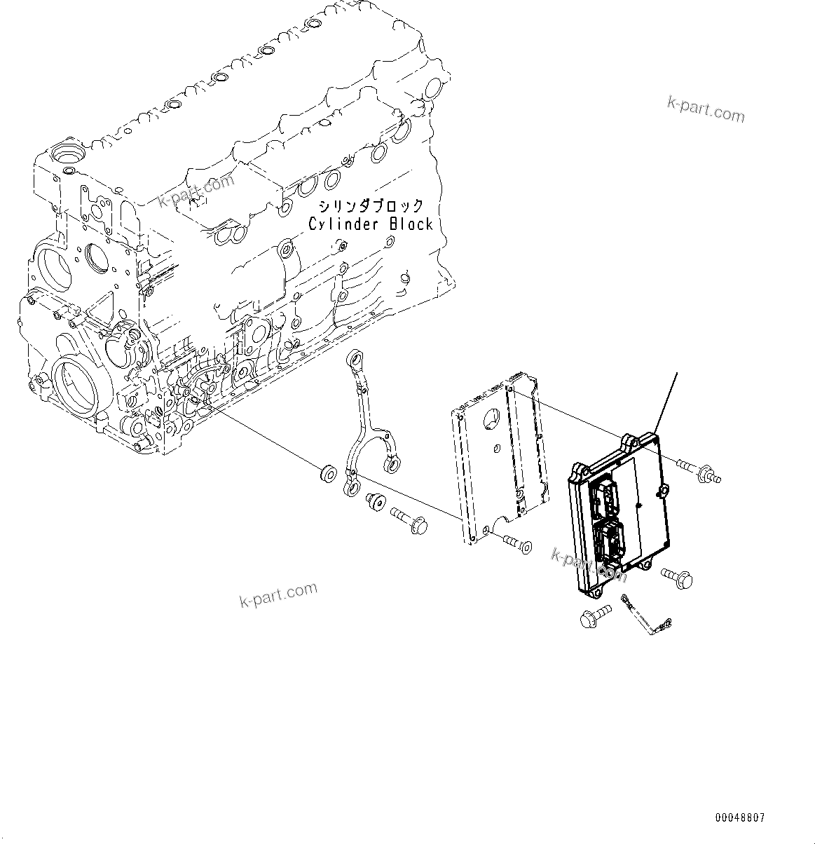 Komatsu parts book diagram for SAA6D107E-1D S/N 26537463-UP (For WA380-6): ENGINE CONTROLLER (#26537463-)