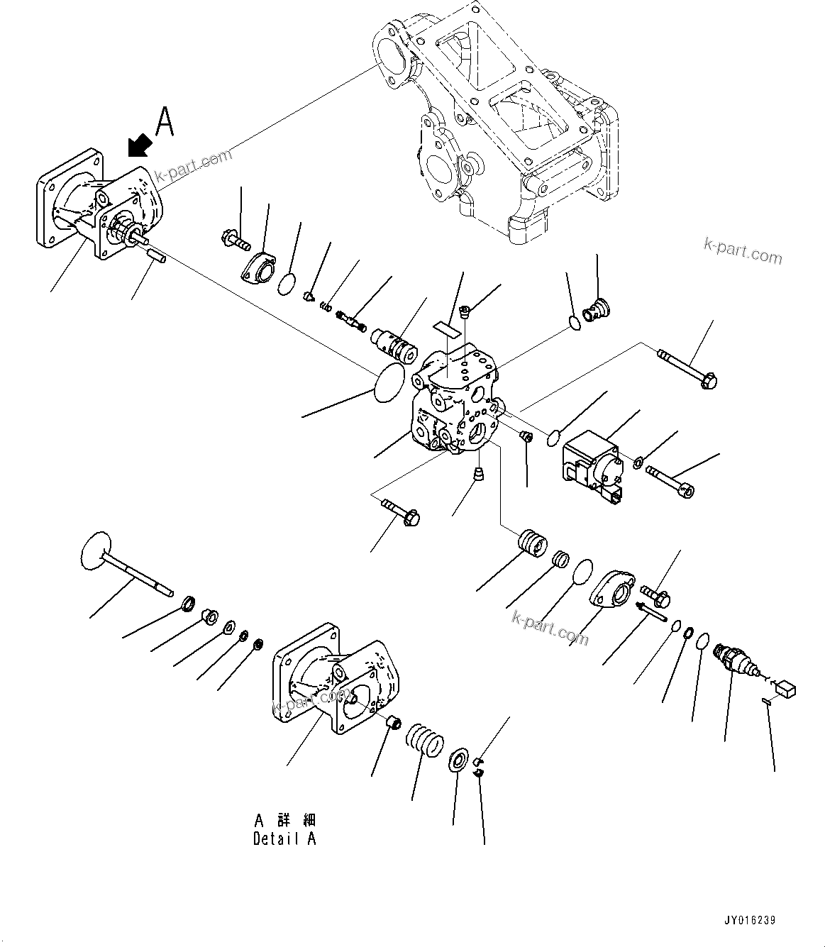 Komatsu parts book diagram for SAA6D140E-5G S/N 535751-UP (For D155AX-6): EXHAUST GAS RE-CIRCULATION (EGR) VALVE, INNER PARTS, BYPASS VALVE (#535751-)