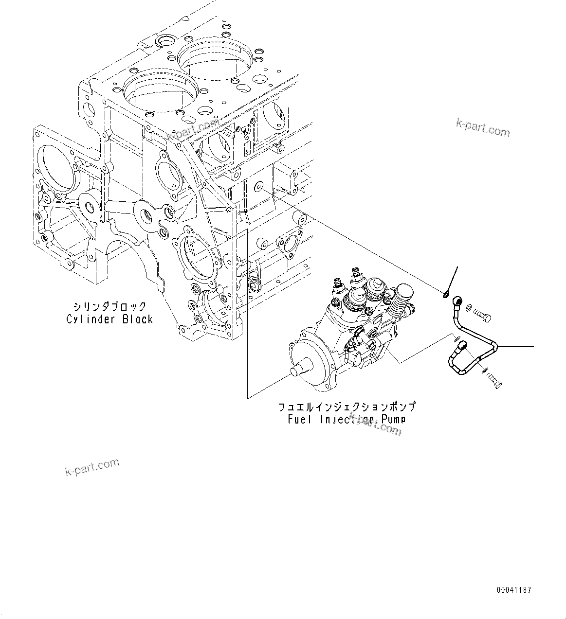 Komatsu parts book diagram for SAA6D140E-5G S/N 535751-UP (For D155AX-6): FUEL SUPPLY PUMP LUBRICATOR (#535751-)