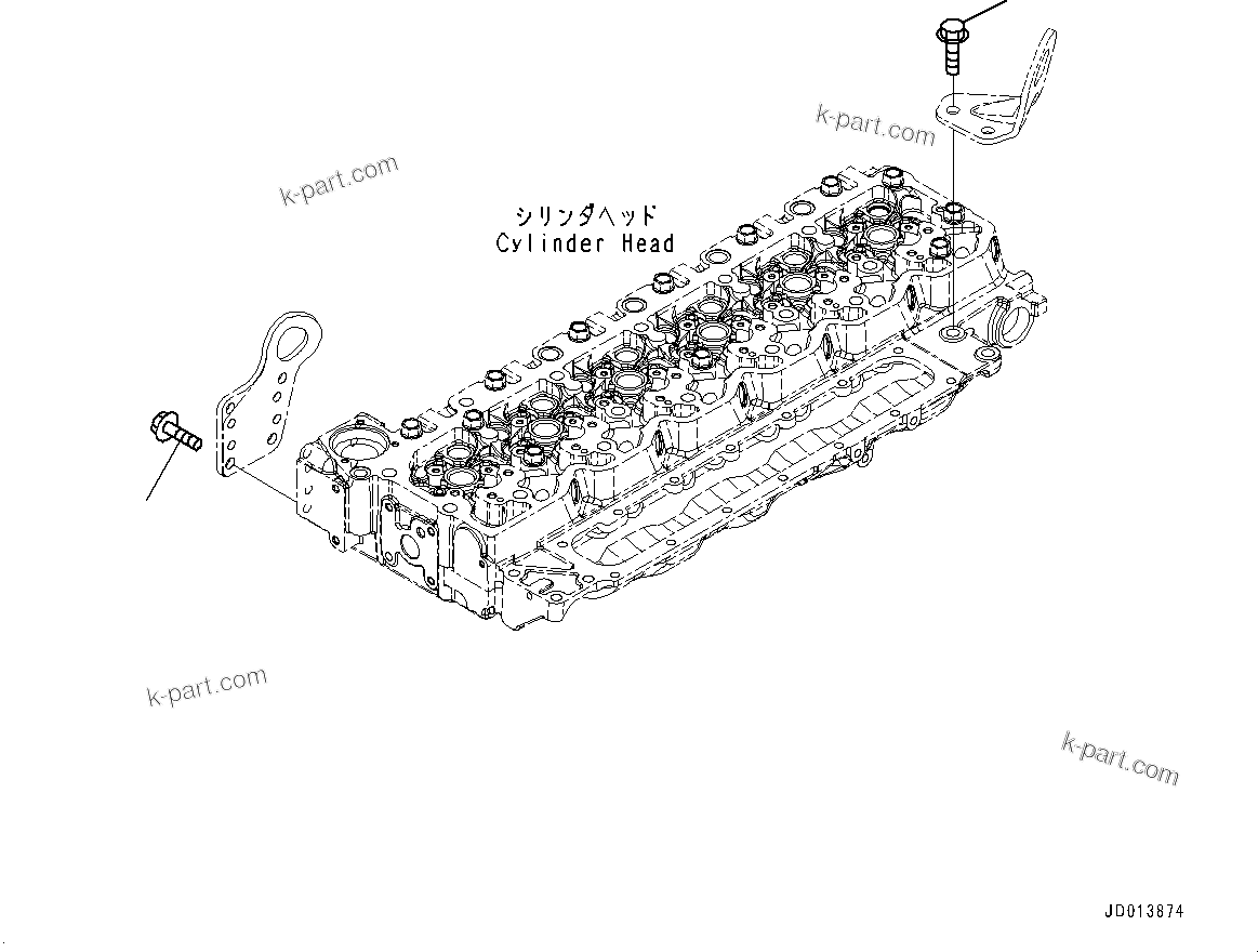 Komatsu parts book diagram for SAA6D107E-1E S/N 26537659-UP (For PC270-8/PC270LC-8/PC290LC-8): LIFTING BRACKET MOUNTING, TANDEM, MOUNTING BOLT (#26537659-)