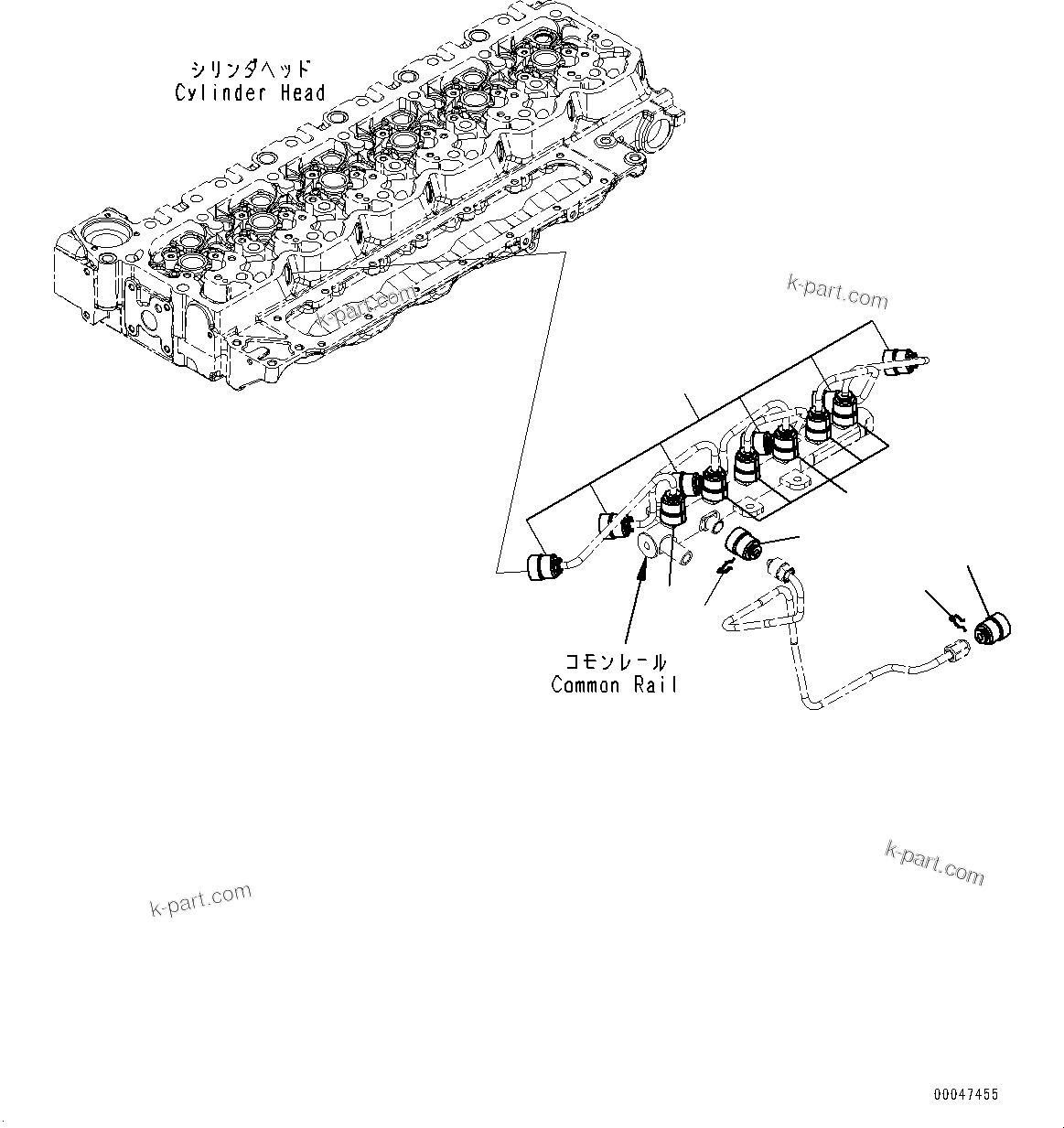 Komatsu parts book diagram for SAA6D107E-1E S/N 26537659-UP (For PC270-8/PC270LC-8/PC290LC-8): FUEL INJECTION PIPING COVER (#26537659-)