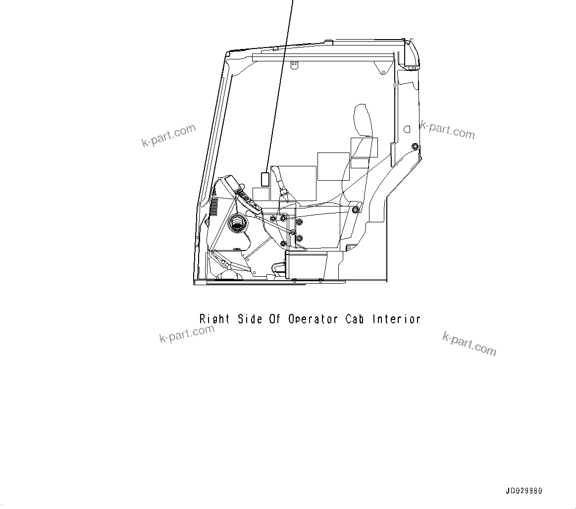 Komatsu parts book diagram for PC228USLC-8 S/N 50001-UP: CAUTION PLATES, REAR VIEW MONITORING SYSTEM, 1-CAMERA, 2-CAMERA