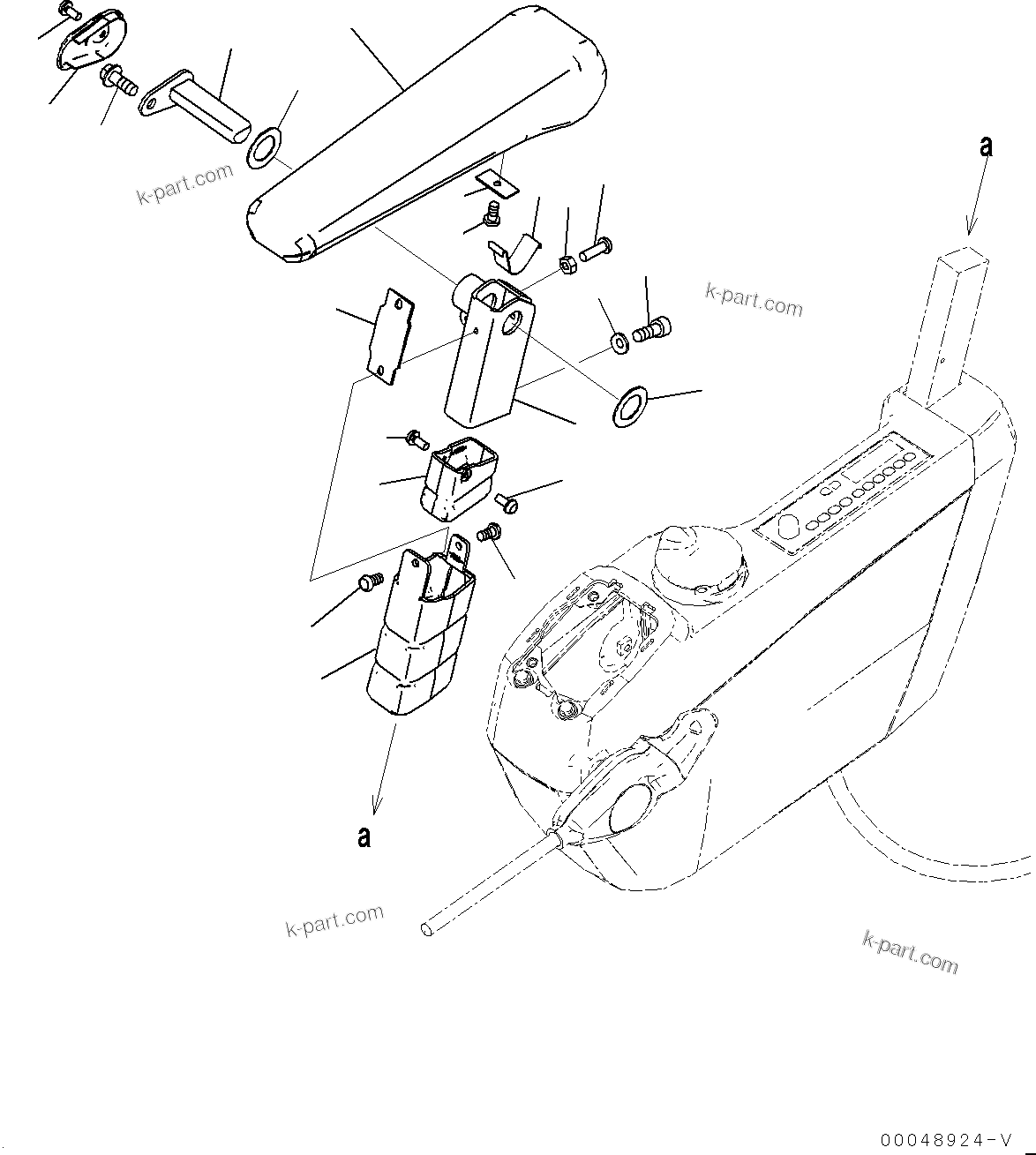 Komatsu parts book diagram for PC200LC-8E0 S/N 1118-UP (Hybrid Spec.): CAB, FLOOR, ARMREST, L.H. (#1118-)
