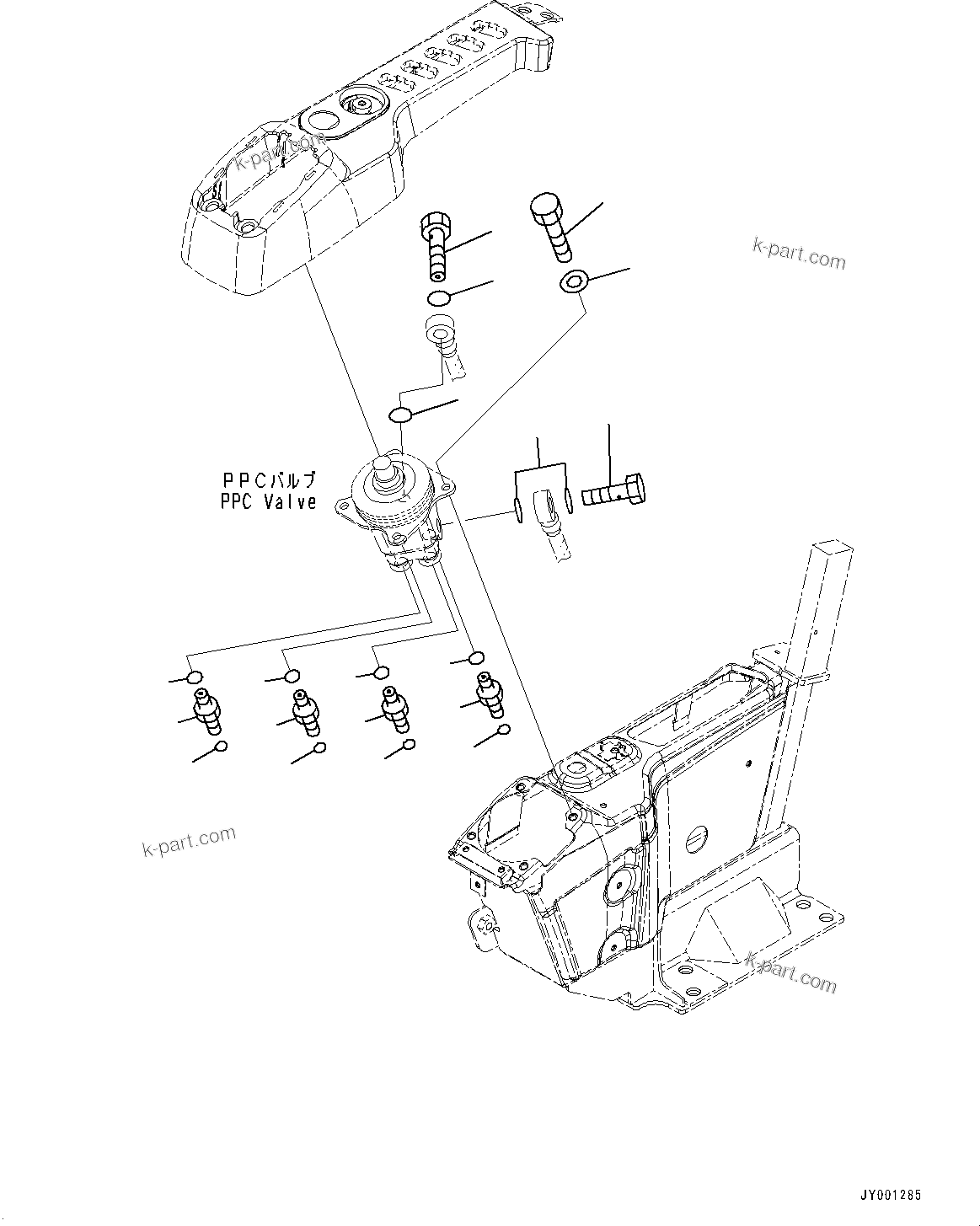 Komatsu parts book diagram for PC200LC-8E0 S/N 1118-UP (Hybrid Spec.): CAB, FLOOR, VALVE, R.H. (#1118-)