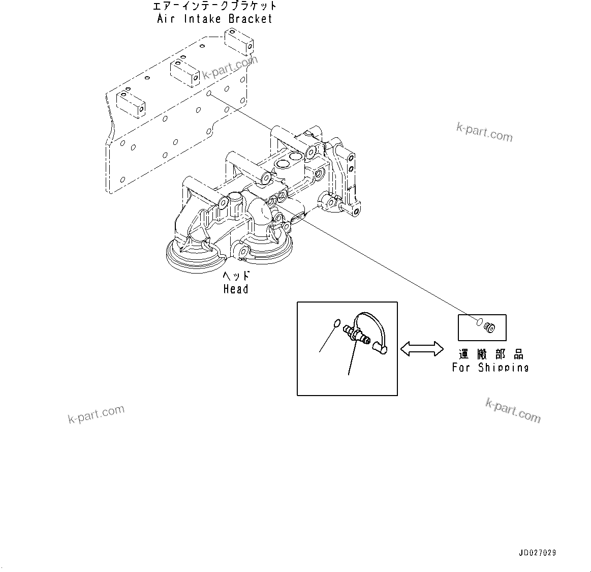 Komatsu parts book diagram for SAA6D170E-5EE S/N 610984-UP (For D375A-6R): ENGINE OIL FILLER, (3/3) (#610984-)